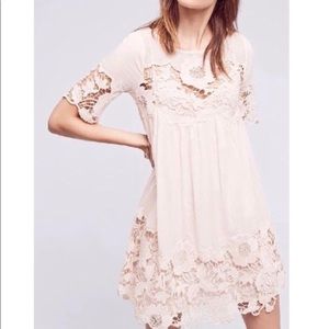 Holding Horses Anthropologie pale pink dress